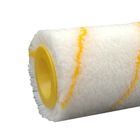 ヨーロッパのペンキ ローラーのブラシ、スマートなペンキ ローラー、黄色い縞とのアクリルの白のローラー カバー